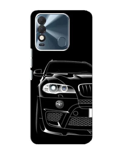 Чехол для TECNO Spark 8 с картинкой «Темный силуэт BMW»