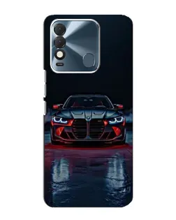 Чехол для TECNO Spark 8 с картинкой «BMW на мокрой дороге»