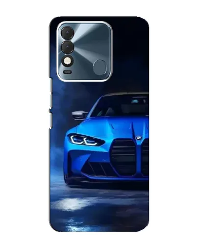 Чехол для TECNO Spark 8 с картинкой «Голубая BMW M4»