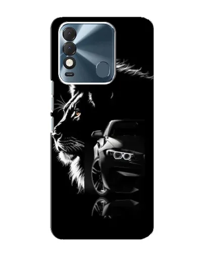 Чехол для TECNO Spark 8 с картинкой «BMW и лев»