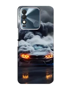 Чехол для TECNO Spark 8 с картинкой «BMW в дыму»