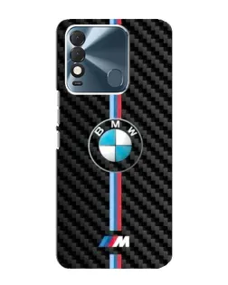 Чехол для TECNO Spark 8 с картинкой «Эмблема BMW и карбон»