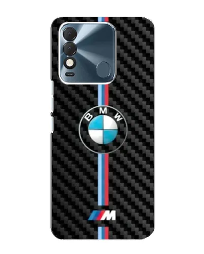 Чехол для TECNO Spark 8 с картинкой «Эмблема BMW и карбон»