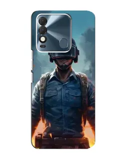 Чехол для TECNO Spark 8 с картинкой «PUBG — реалистичный герой»