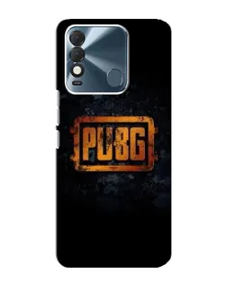 Чехол для TECNO Spark 8 с картинкой «PUBG — золотой логотип»