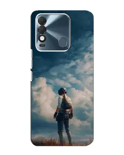 Чехол для TECNO Spark 8 с картинкой «Герой PUBG на скале»