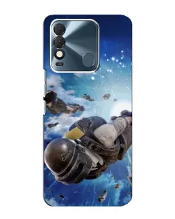 Чехол для TECNO Spark 8 с картинкой «Десант PUBG — прыжок»