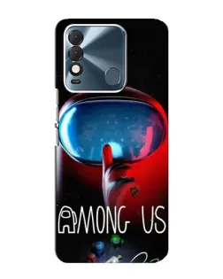 Чехол для TECNO Spark 8 с картинкой «Красный импостер — макро»