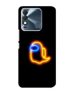 Чехол для TECNO Spark 8 с картинкой «Among Us неоновое сияние»