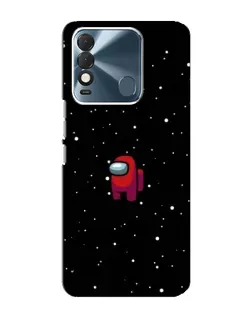 Чехол для TECNO Spark 8 с картинкой «Красный Among Us»