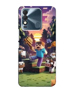 Чехол для TECNO Spark 8 с картинкой «Стив на ферме» Чехол для TECNO Spark 8 с картинкой «Стив на ферме»