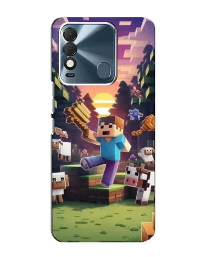 Чехол для TECNO Spark 8 с картинкой «Стив на ферме» Чехол для TECNO Spark 8 с картинкой «Стив на ферме»