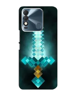 Чехол для TECNO Spark 8 с картинкой «Алмазный меч неон»