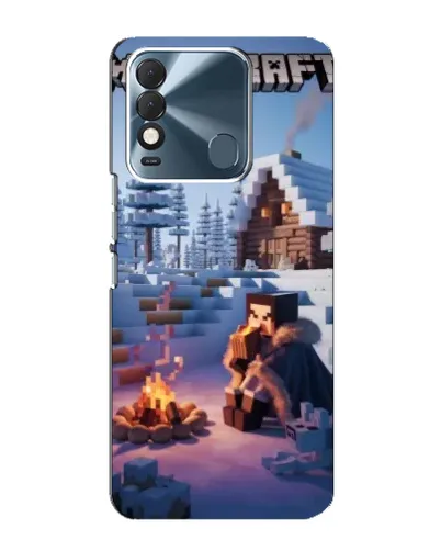Чехол для TECNO Spark 8 с картинкой «Зимний Minecraft» Чехол для TECNO Spark 8 с картинкой «Зимний Minecraft»