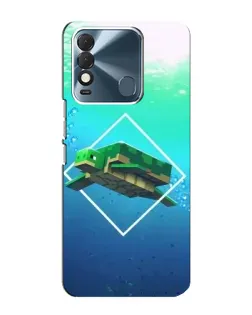 Чехол для TECNO Spark 8 с картинкой «Черепаха Minecraft»
