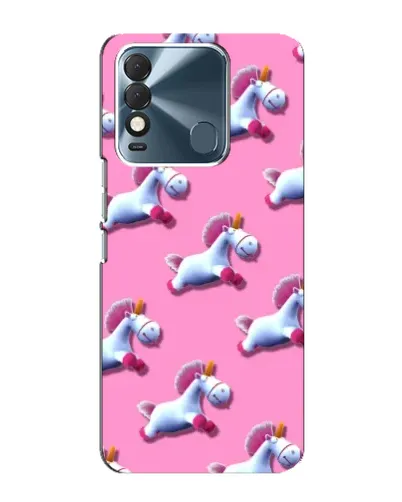 Чехол для TECNO Spark 8 с картинкой «Единороги на розовом»