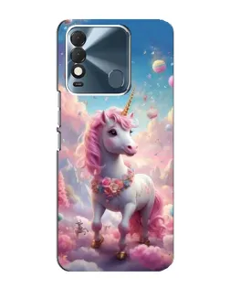 Чехол для TECNO Spark 8 с картинкой «Единорог среди облаков»