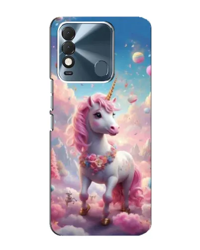 Чехол для TECNO Spark 8 с картинкой «Единорог среди облаков»