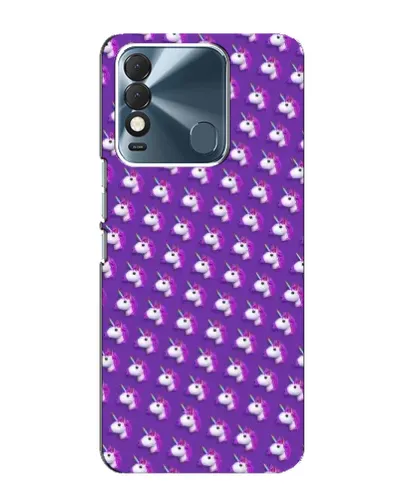 Чехол для TECNO Spark 8 с картинкой «Единороги на фиолетовом»