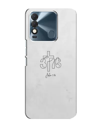 Чехол для TECNO Spark 8 с картинкой «Иоанна 3:16 Крест»