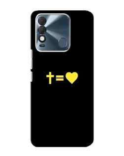 Чехол для TECNO Spark 8 с картинкой «Сердце и Крест»