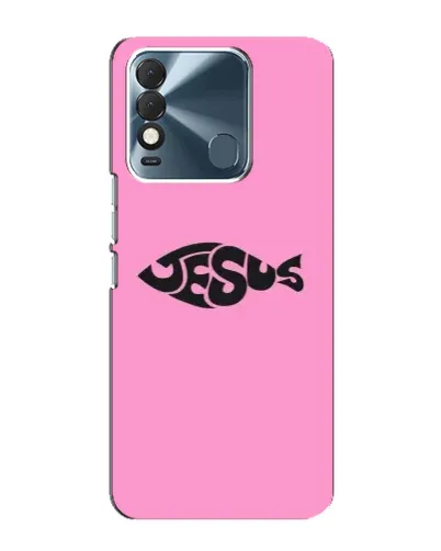 Чехол для TECNO Spark 8 с картинкой «Розовый символ  Jesus»