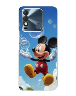 Чехол для TECNO Spark 8 с картинкой «Mickey и мыльные пузыри»