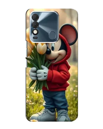 Чехол для TECNO Spark 8 с картинкой «Микки с тюльпанами» Чехол для TECNO Spark 8 с картинкой «Микки с тюльпанами»