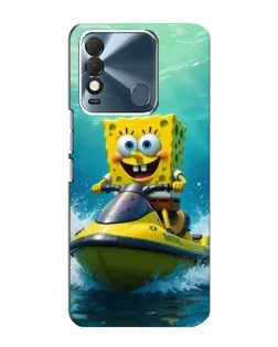 Чехол для TECNO Spark 8 с картинкой «Спанч Боб на гидроцикле» Чехол для TECNO Spark 8 с картинкой «Спанч Боб на гидроцикле»