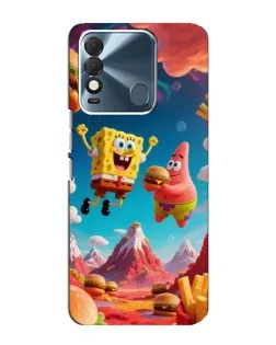 Чехол для TECNO Spark 8 с картинкой «Космический фастфуд»
