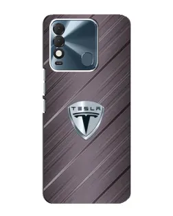 Чехол для TECNO Spark 8 с картинкой «Металлическая текстура Tesla»