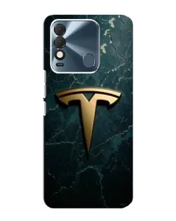 Чехол для TECNO Spark 8 с картинкой «Мраморная Tesla Gold»