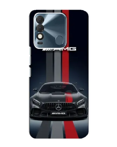Чехол для TECNO Spark 8 с картинкой «Mercedes — белый карбон»