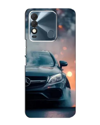 Чехол для TECNO Spark 8 с картинкой «Mercedes — ночной город»