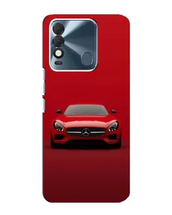 Чехол для TECNO Spark 8 с картинкой «Красный Mercedes AMG»