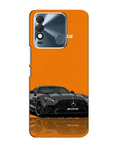 Чехол для TECNO Spark 8 с картинкой «Оранжевый Mercedes AMG»