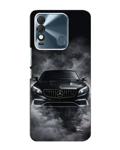 Чехол для TECNO Spark 8 с картинкой «Mercedes в дыму»