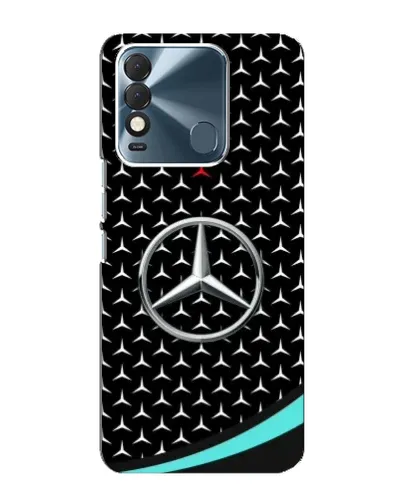Чехол для TECNO Spark 8 с картинкой «Mercedes — бирюзовый акцент»