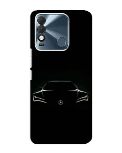 Чехол для TECNO Spark 8 с картинкой «Mercedes — силуэт авто»