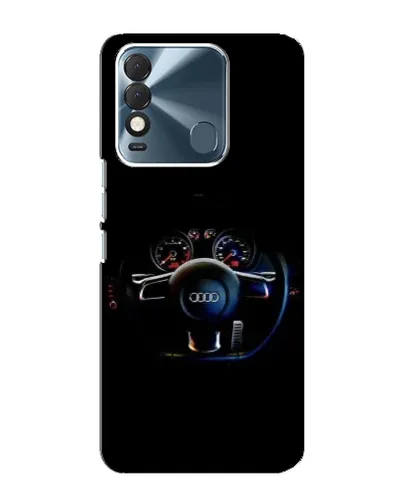 Чехол для TECNO Spark 8 с картинкой «Салон Audi — руль»
