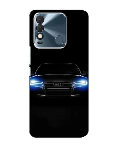 Чехол для TECNO Spark 8 с картинкой «Audi в неоне»