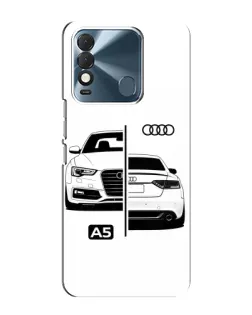 Чехол для TECNO Spark 8 с картинкой «Audi — контрастный дизайн»