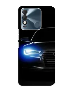 Чехол для TECNO Spark 8 с картинкой «Неоновый взгляд Audi»