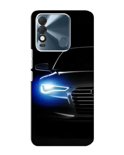 Чехол для TECNO Spark 8 с картинкой «Неоновый взгляд Audi»