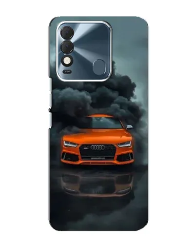 Чехол для TECNO Spark 8 с картинкой «Audi в облаках дыма»