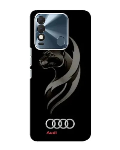 Чехол для TECNO Spark 8 с картинкой «Графика — пантера и Audi»