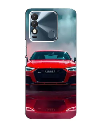 Чехол для TECNO Spark 8 с картинкой «Audi RS — красный стиль»