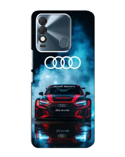 Чехол для TECNO Spark 8 с картинкой «Audi Sport — неон»