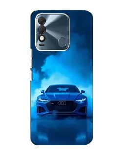Чехол для TECNO Spark 8 с картинкой «Audi — голубая энергия»