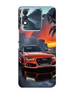 Чехол для TECNO Spark 8 с картинкой «Audi — закат»